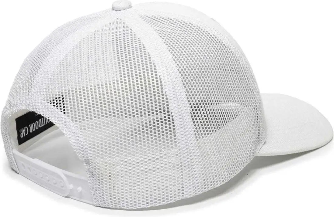 Oc Sports Oc771 Adjustable Mesh Back Cap - White - 6 7/8’’ - 7 1/2’’