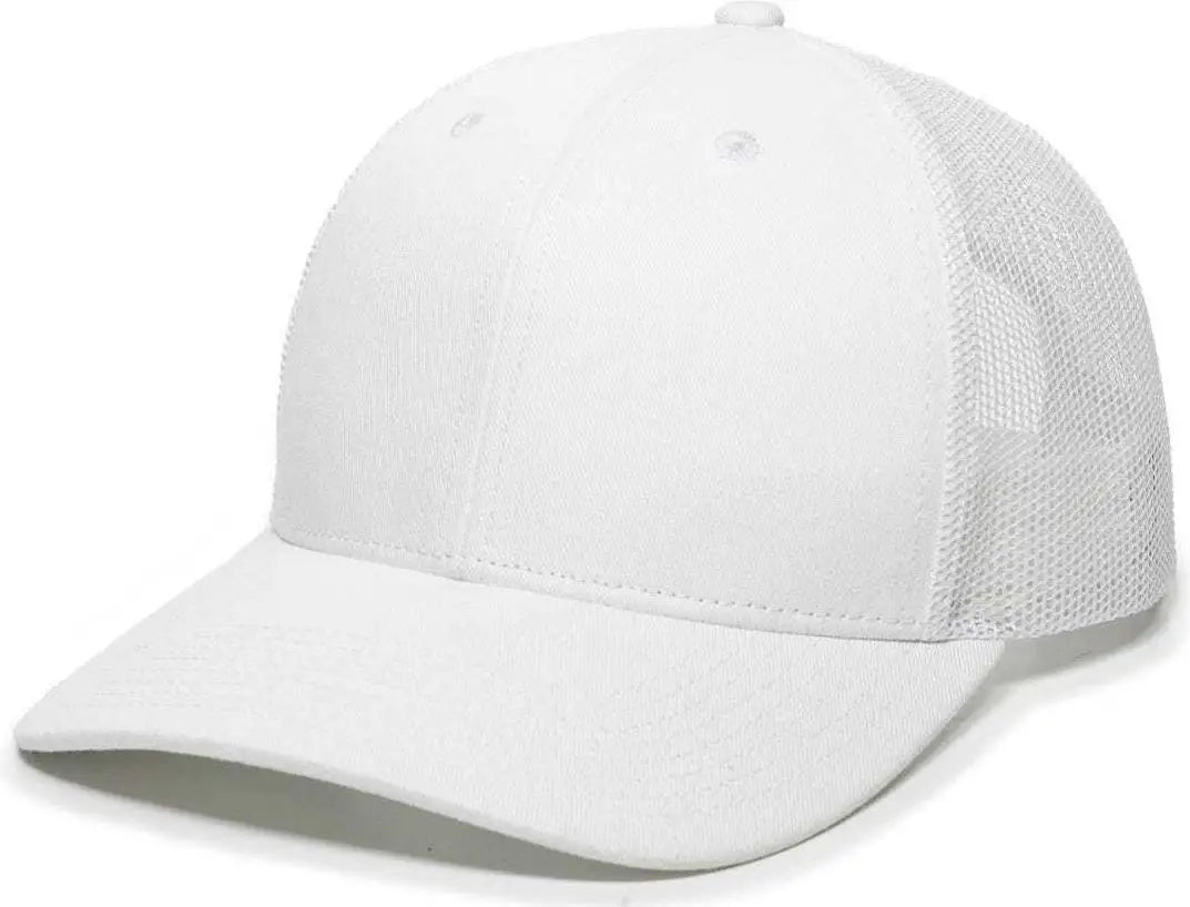 Oc Sports Oc771 Adjustable Mesh Back Cap - White - 6 7/8’’ - 7 1/2’’