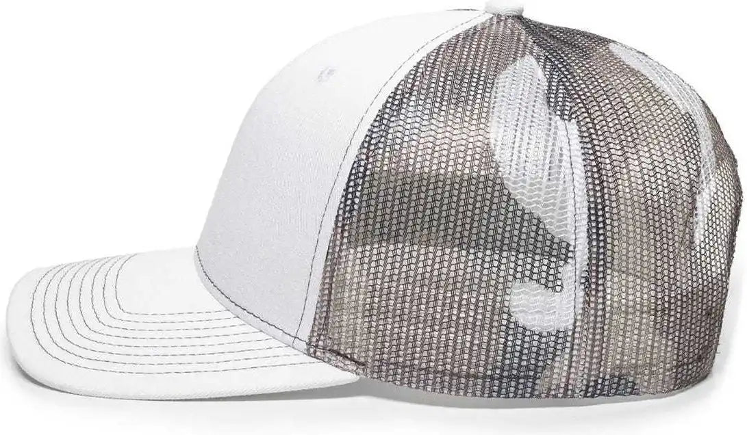 Oc Sports Oc771 Adjustable Mesh Back Cap - White Gray Generic Camo - 6 7/8’’ - 7 1/2’’