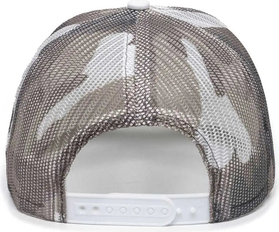 Oc Sports Oc771 Adjustable Mesh Back Cap - White Gray Generic Camo - 6 7/8’’ - 7 1/2’’