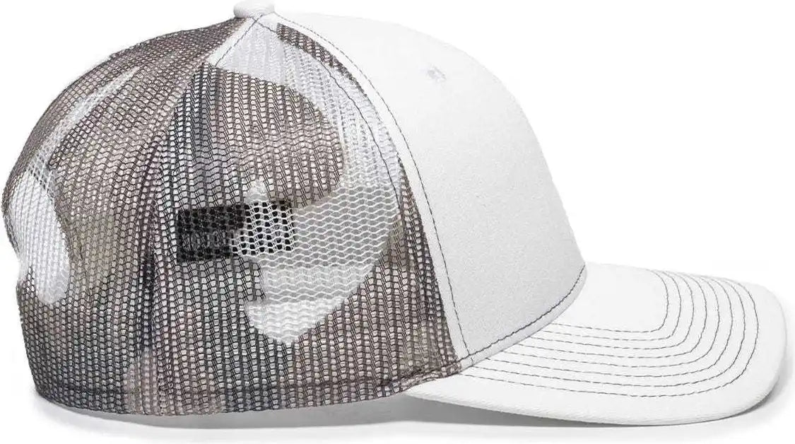 Oc Sports Oc771 Adjustable Mesh Back Cap - White Gray Generic Camo - 6 7/8’’ - 7 1/2’’
