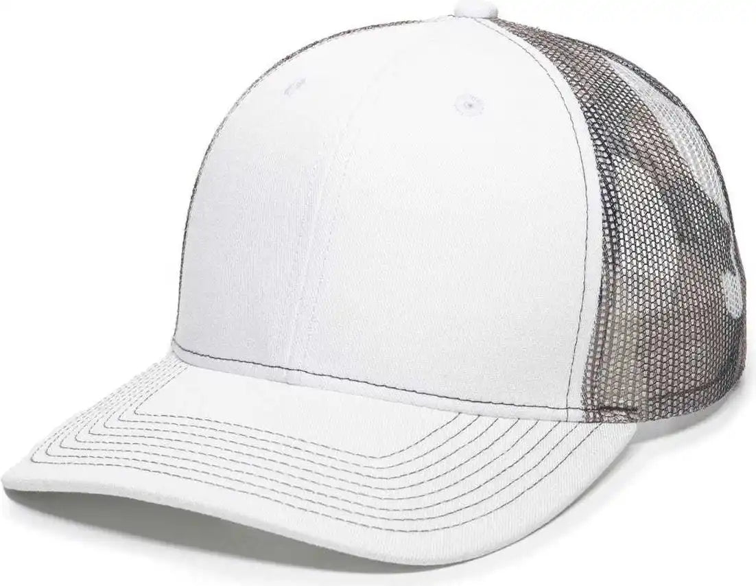 Oc Sports Oc771 Adjustable Mesh Back Cap - White Gray Generic Camo - 6 7/8’’ - 7 1/2’’
