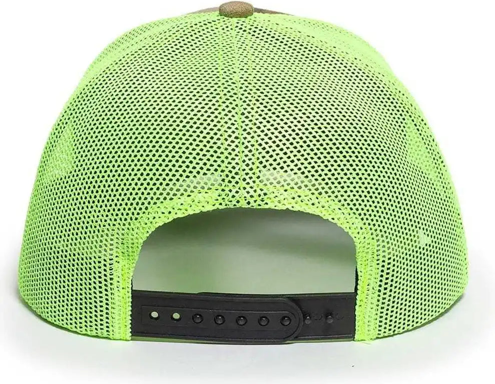 Oc Sports Oc771camo Adjustable Mesh Back Cap - Kryptek Highlander Neon Yellow - Lime / 6 7/8’’ - 7 1/2’’