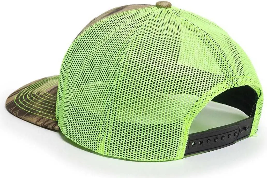 Oc Sports Oc771camo Adjustable Mesh Back Cap - Kryptek Highlander Neon Yellow - Lime / 6 7/8’’ - 7 1/2’’