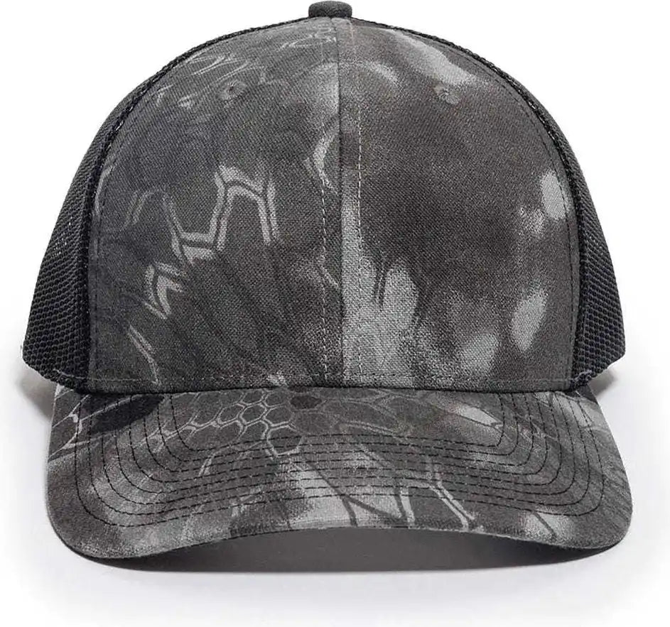 Oc Sports Oc771camo Adjustable Mesh Back Cap Kryptek Raid Black / 6 7/8’’ 7 1/2’’