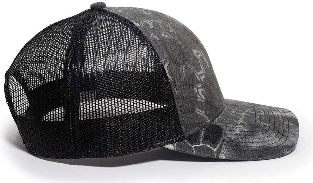 Oc Sports Oc771camo Adjustable Mesh Back Cap Kryptek Raid Black / 6 7/8’’ 7 1/2’’