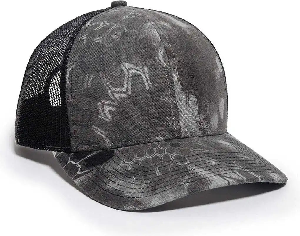 Oc Sports Oc771camo Adjustable Mesh Back Cap Kryptek Raid Black / 6 7/8’’ 7 1/2’’