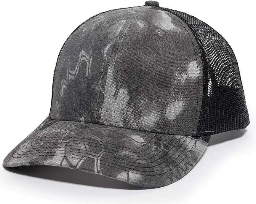 Oc Sports Oc771camo Adjustable Mesh Back Cap Kryptek Raid Black / 6 7/8’’ 7 1/2’’