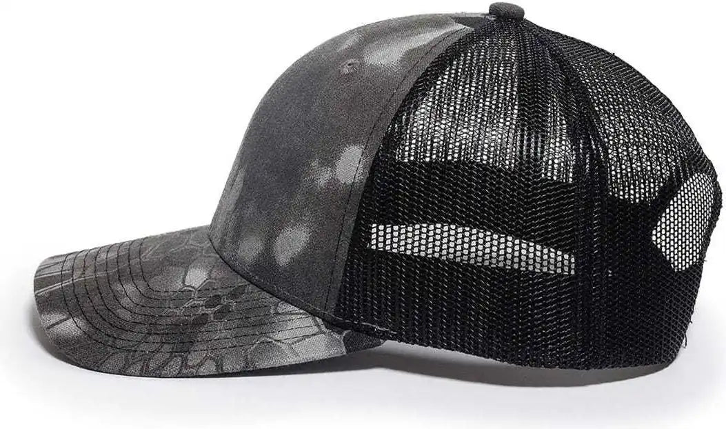 Oc Sports Oc771camo Adjustable Mesh Back Cap Kryptek Raid Black / 6 7/8’’ 7 1/2’’