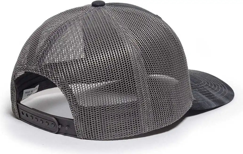 Oc Sports Oc771camo Adjustable Mesh Back Cap Kryptek Typhon Charcoal Dark Gray / 6 7/8’’ 7 1/2’’