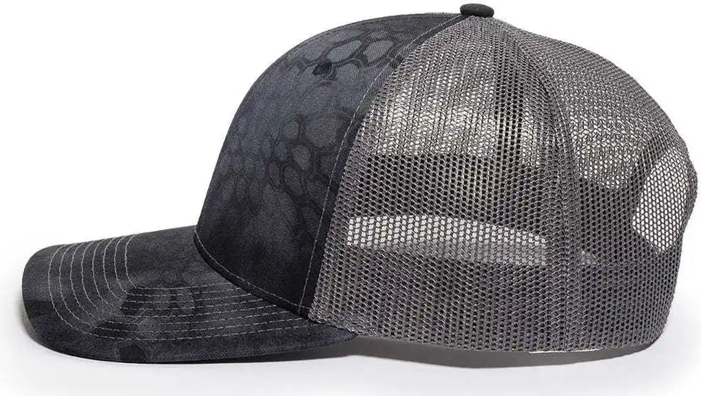 Oc Sports Oc771camo Adjustable Mesh Back Cap Kryptek Typhon Charcoal Dark Gray / 6 7/8’’ 7 1/2’’