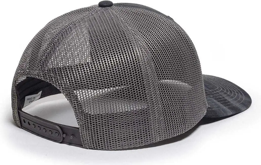 Oc Sports Oc771camo Adjustable Mesh Back Cap - Kryptek Typhon Charcoal - Dark Gray / 6 7/8’’ - 7 1/2’’