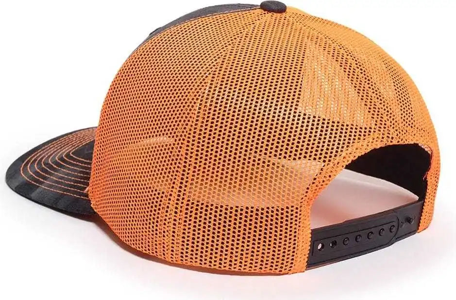 Oc Sports Oc771camo Adjustable Mesh Back Cap Kryptek Typhon Neon Orange / 6 7/8’’ 7 1/2’’
