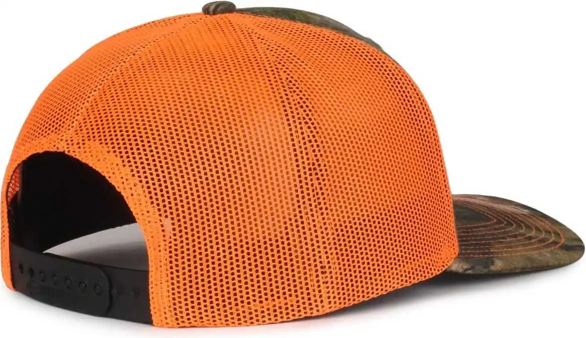 Oc Sports Oc771camo Adjustable Mesh Back Cap - Mossy Oak Country Dna Neon Orange
