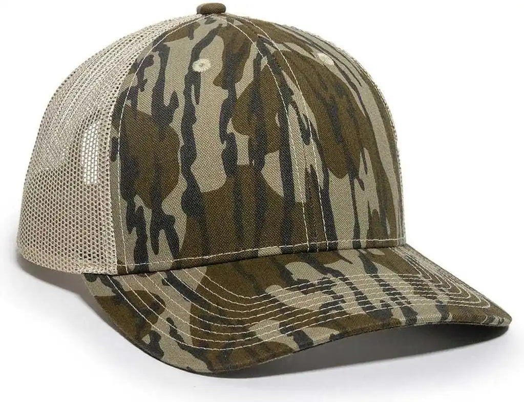Oc Sports Oc771camo Adjustable Mesh Back Cap Mossy Oak Original Bottomland Tan / 6 7/8’’ 7 1/2’’