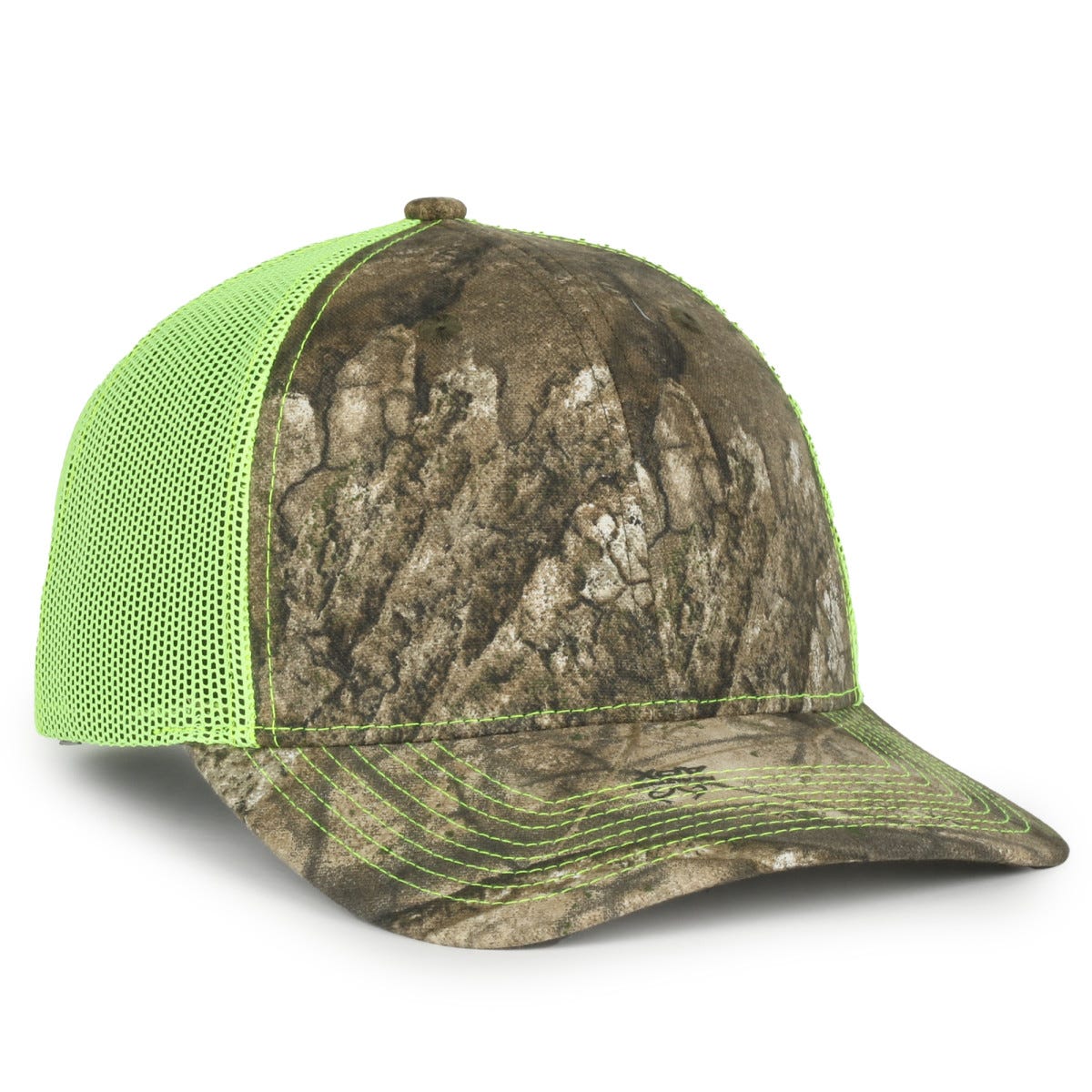Oc Sports Oc771camo Adjustable Mesh Back Cap - Realtree Apx Neon Yellow