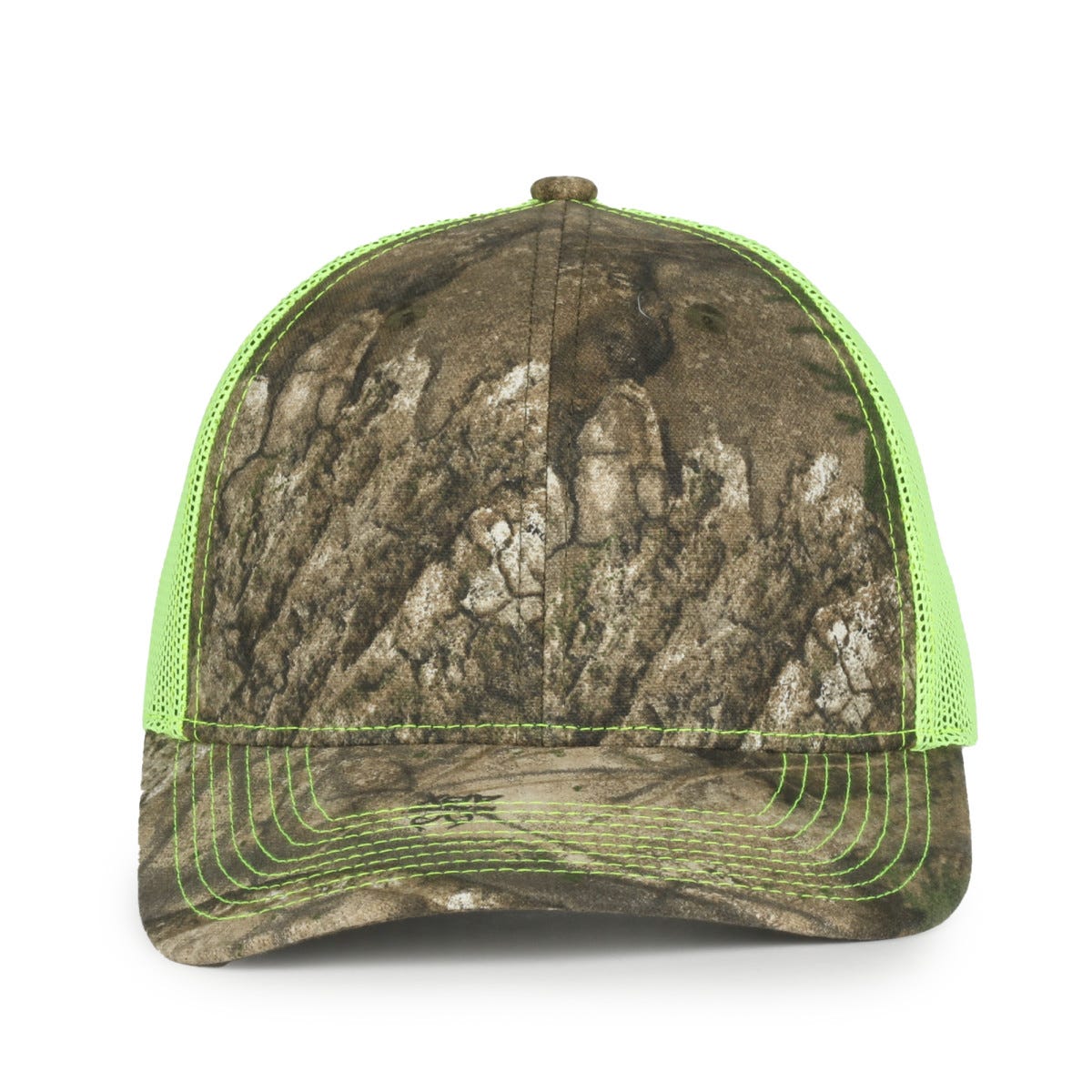 Oc Sports Oc771camo Adjustable Mesh Back Cap - Realtree Apx Neon Yellow