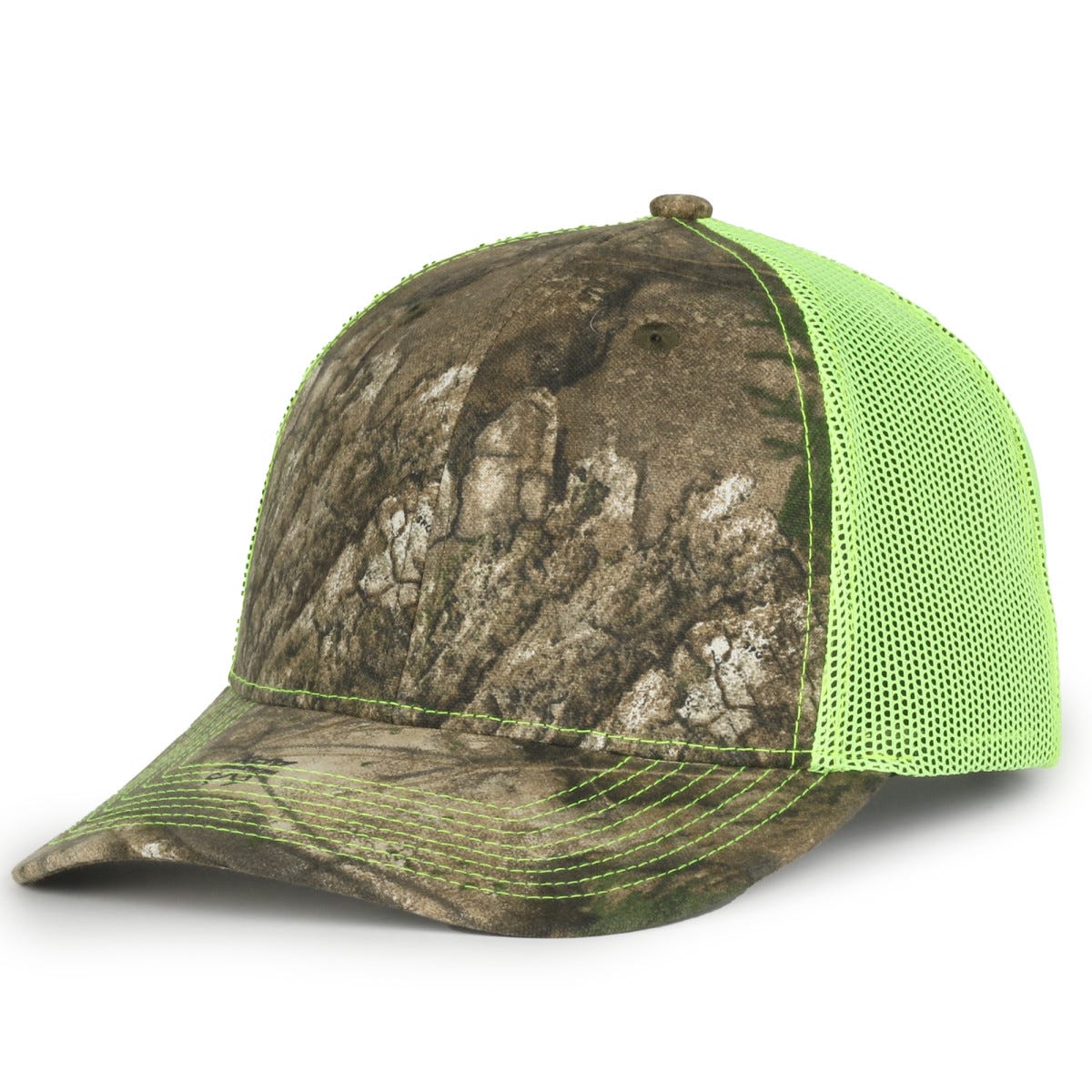 Oc Sports Oc771camo Adjustable Mesh Back Cap - Realtree Apx Neon Yellow