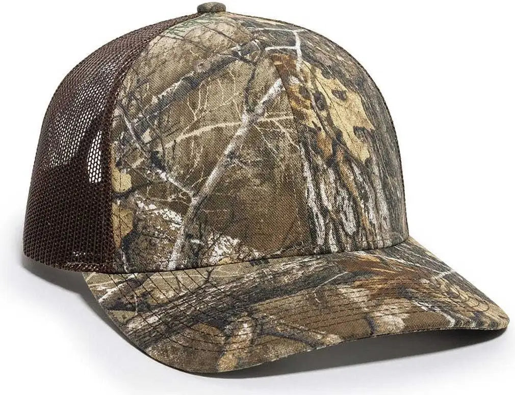 Oc Sports Oc771camo Adjustable Mesh Back Cap - Realtree Edge Brown - 6 7/8’’ - 7 1/2’’