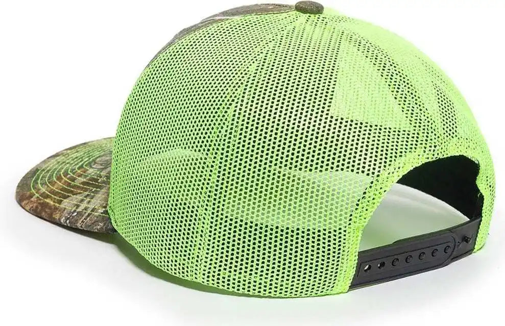 Oc Sports Oc771camo Adjustable Mesh Back Cap Realtree Edge Neon Yellow Lime / 6 7/8’’ 7 1/2’’