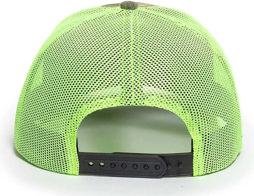 Oc Sports Oc771camo Adjustable Mesh Back Cap - Realtree Edge Neon Yellow - Lime / 6 7/8’’ - 7 1/2’’