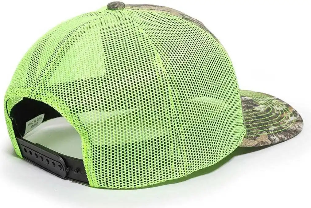 Oc Sports Oc771camo Adjustable Mesh Back Cap Realtree Edge Neon Yellow Lime / 6 7/8’’ 7 1/2’’