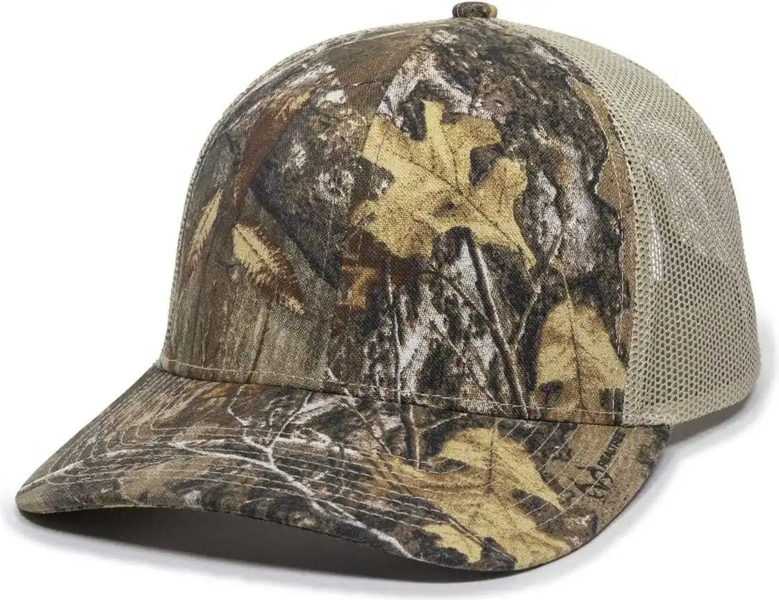 Oc Sports Oc771camo Adjustable Mesh Back Cap Realtree Edge Tan