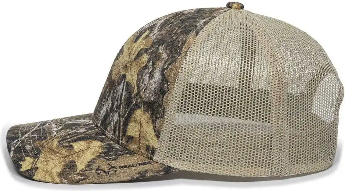 Oc Sports Oc771camo Adjustable Mesh Back Cap Realtree Edge Tan