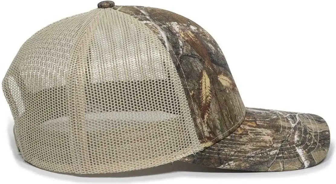 Oc Sports Oc771camo Adjustable Mesh Back Cap Realtree Edge Tan