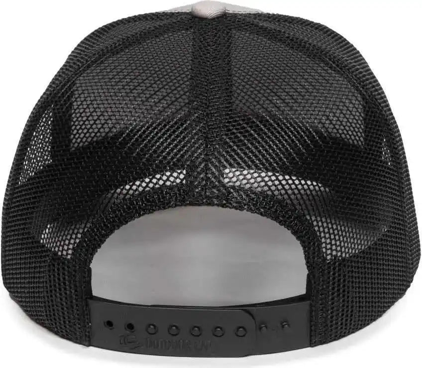 Oc Sports Oc771p Slight Pre-curved Sublimated Visor Cap - Light Gray Black Aqua - 6 7/8’’ - 7 1/2’’