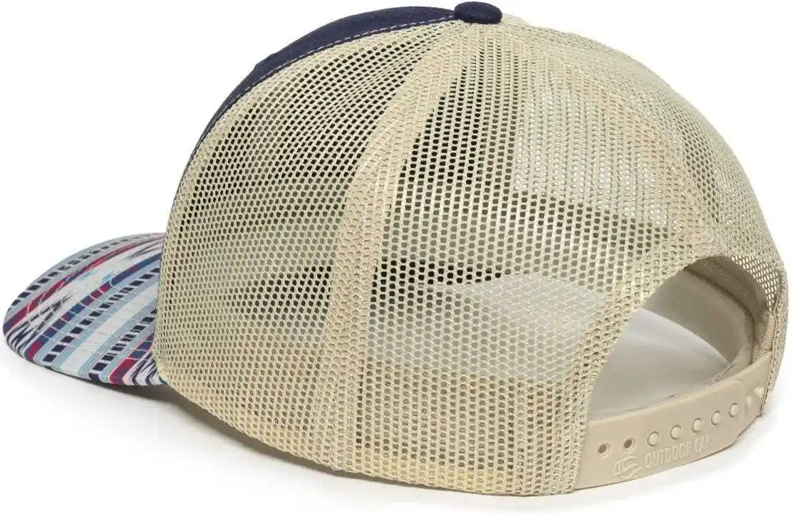Oc Sports Oc771p Slight Pre-curved Sublimated Visor Cap - Navy Khaki - 6 7/8’’ - 7 1/2’’