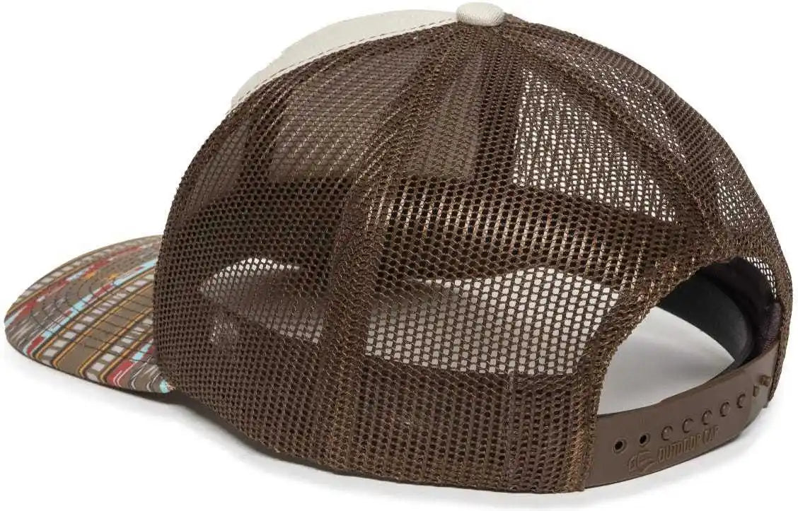Oc Sports Oc771p Slight Pre-curved Sublimated Visor Cap - Stone Brown Gold - Light Gray / 6 7/8’’ - 7 1/2’’