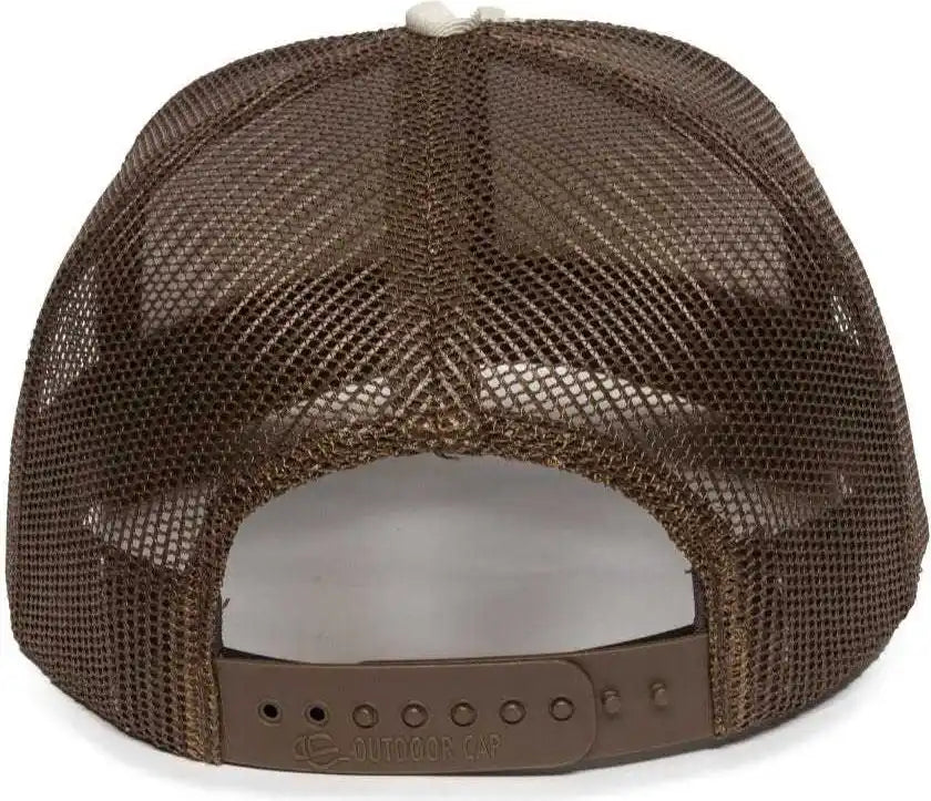 Oc Sports Oc771p Slight Pre-curved Sublimated Visor Cap - Stone Brown Gold - Light Gray / 6 7/8’’ - 7 1/2’’