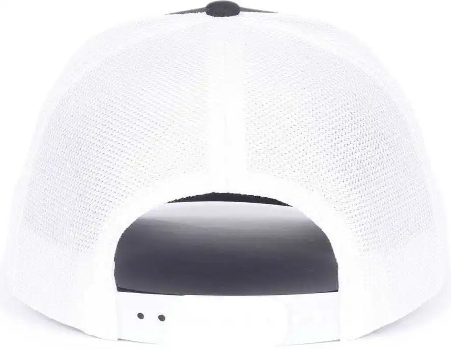 Oc Sports Oc771pf Slight Pre-curved Visorr Cap - Black White - 6 7/8’’ - 7 1/2’’