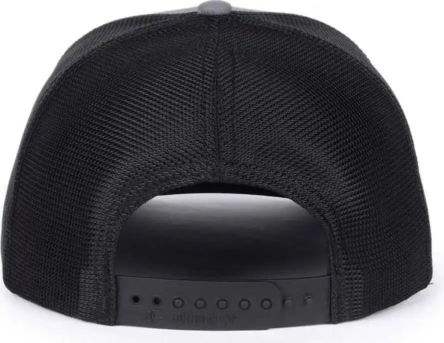 Oc Sports Oc771pf Slight Pre-curved Visorr Cap - Charcoal Black - Dark Gray / 6 7/8’’ - 7 1/2’’