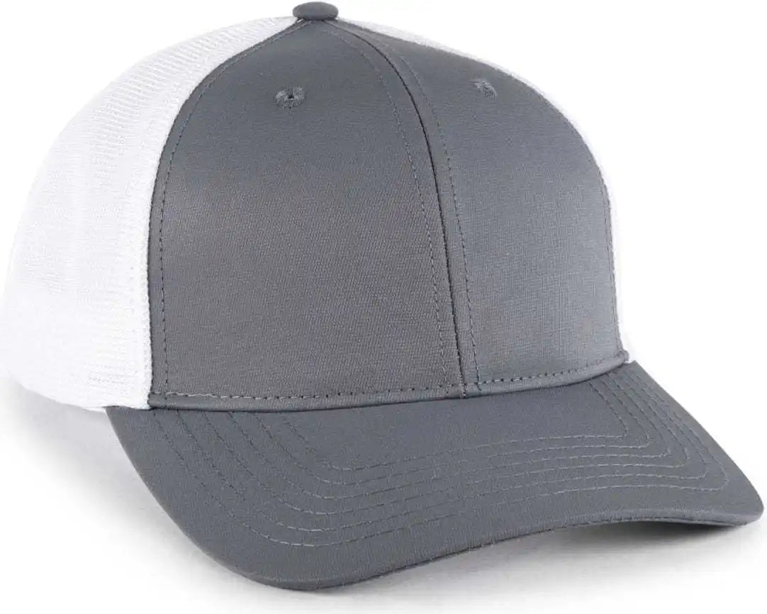 Oc Sports Oc771pf Slight Pre-curved Visorr Cap - Charcoal White - Dark Gray / 6 7/8’’ - 7 1/2’’