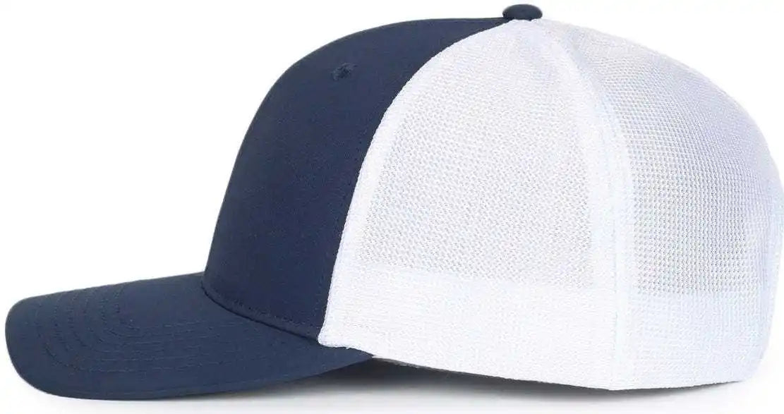 Oc Sports Oc771pf Slight Pre-curved Visorr Cap - Navy White - 6 7/8’’ - 7 1/2’’