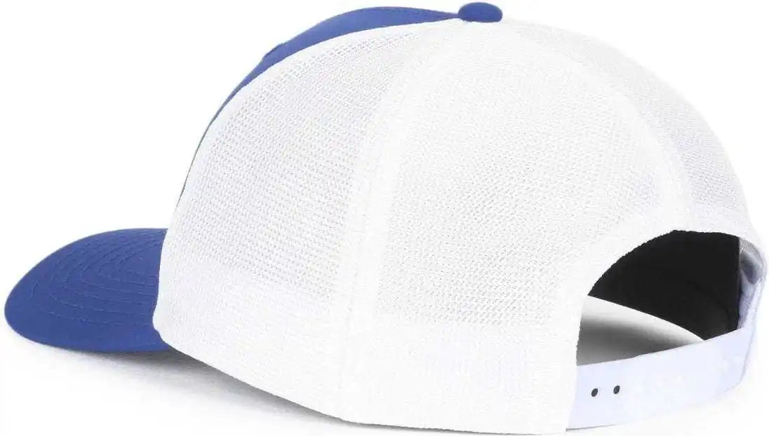 Oc Sports Oc771pf Slight Pre-curved Visorr Cap - Royal White - 6 7/8’’ - 7 1/2’’
