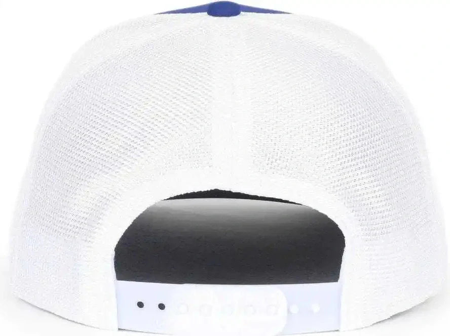 Oc Sports Oc771pf Slight Pre-curved Visorr Cap - Royal White - 6 7/8’’ - 7 1/2’’