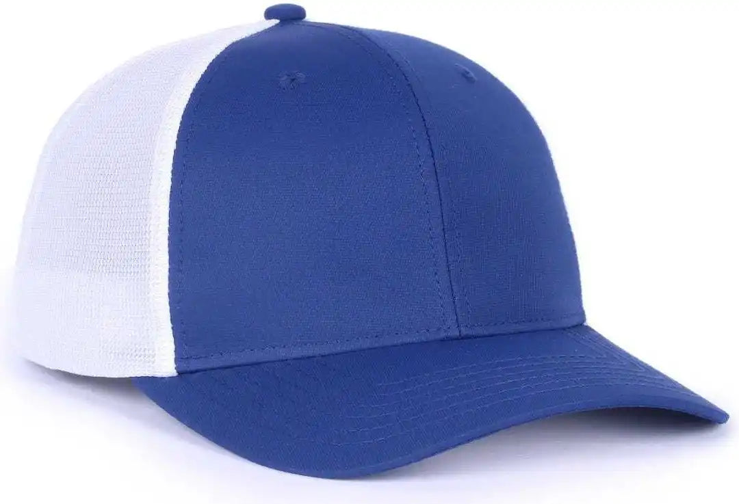 Oc Sports Oc771pf Slight Pre-curved Visorr Cap - Royal White - 6 7/8’’ - 7 1/2’’