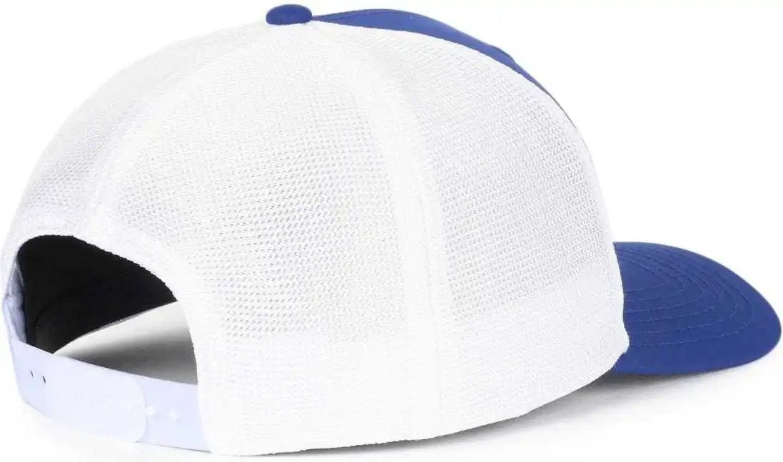 Oc Sports Oc771pf Slight Pre-curved Visorr Cap - Royal White - 6 7/8’’ - 7 1/2’’