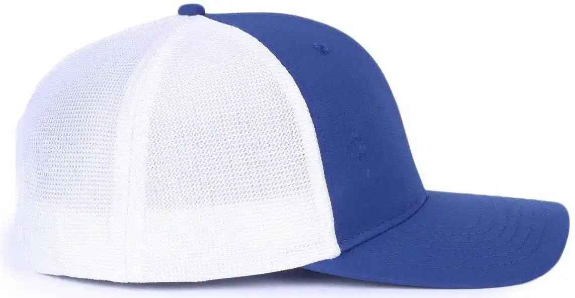 Oc Sports Oc771pf Slight Pre-curved Visorr Cap - Royal White - 6 7/8’’ - 7 1/2’’