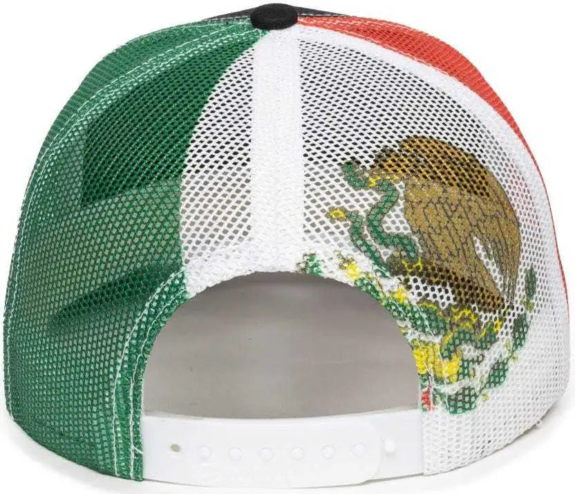 Oc Sports Oc771pm Mesh Back Mexican Flag Cap - Black - 6 7/8’’ - 7 1/2’’
