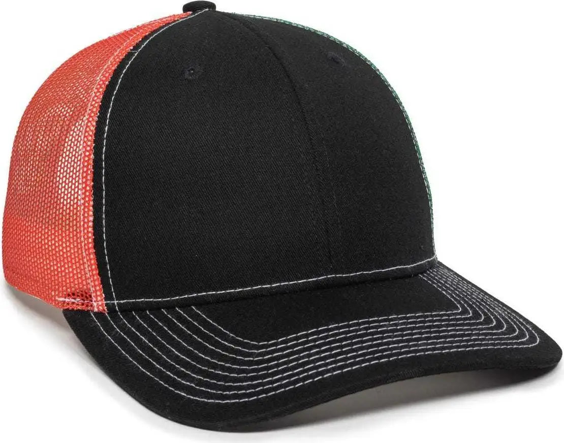 Oc Sports Oc771pm Mesh Back Mexican Flag Cap - Black