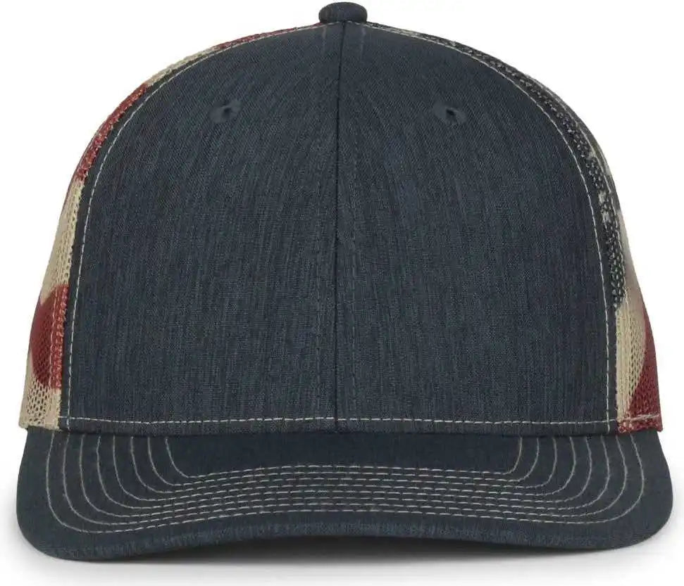 Oc Sports Oc771pm Mesh Back Mexican Flag Cap - Ln Heathered Navy Tan - Osfm