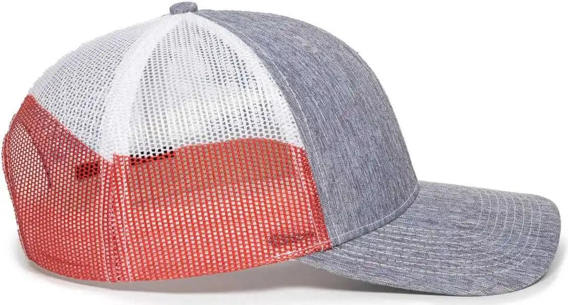 Oc Sports Oc771pm Mesh Back Texas Flag Cap - Ln Heathered Gray Tx - 6 7/8’’ - 7 1/2’’