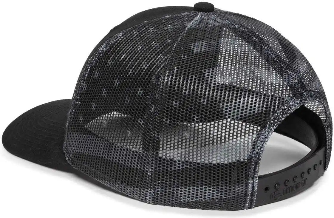 Oc Sports Oc771pm Mesh Back Usa Flag Cap - Black - 6 7/8’’ - 7 1/2’’