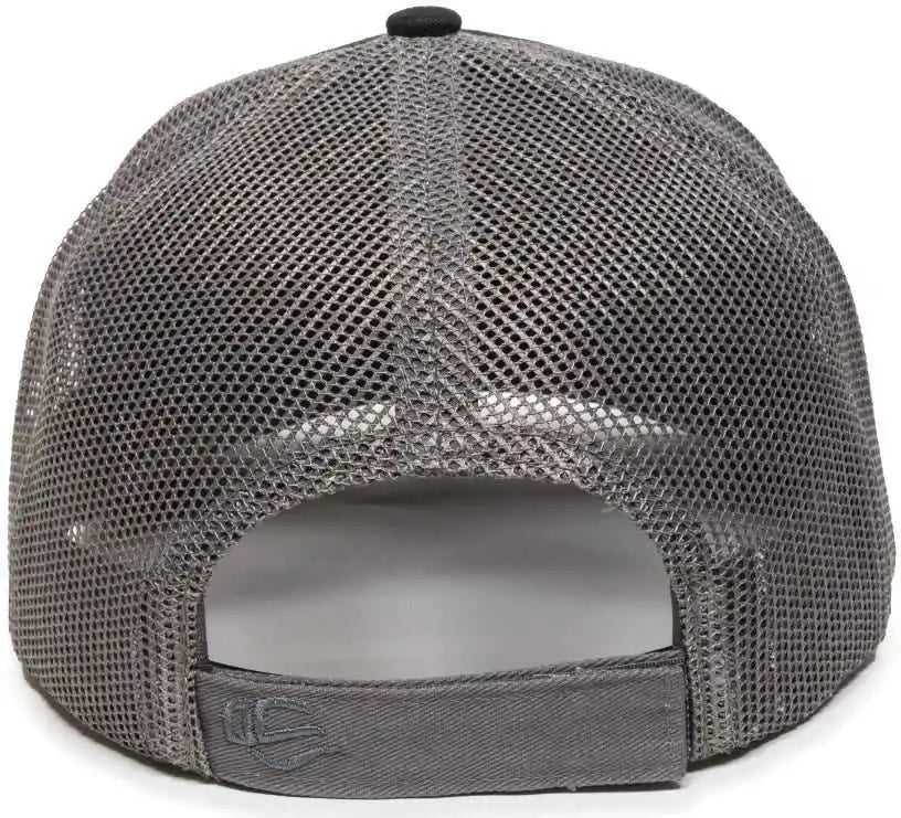 Oc Sports Oc771v Adjustable Mesh Back Cap - Black Charcoal - Dark Gray / 6 7/8’’ - 7 1/2’’