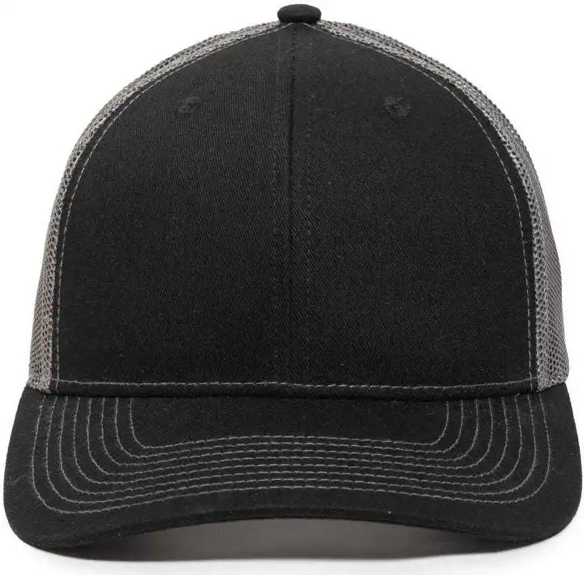 Oc Sports Oc771v Adjustable Mesh Back Cap - Black Charcoal - Dark Gray / 6 7/8’’ - 7 1/2’’