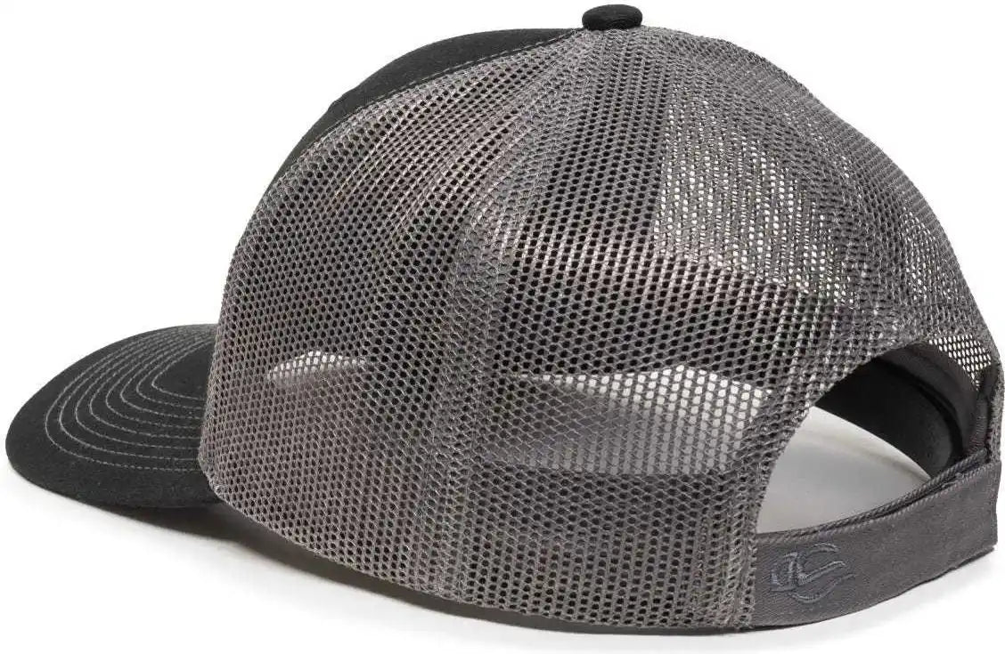 Oc Sports Oc771v Adjustable Mesh Back Cap - Black Charcoal - Dark Gray / 6 7/8’’ - 7 1/2’’